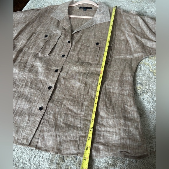 Lafayette 148 Button Up Linen Blouse - Picture 8 of 10